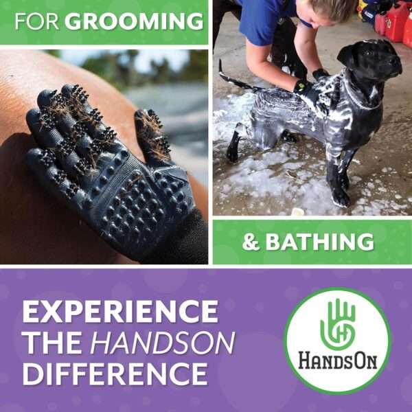 Guantes de aseo para mascotas. Cepillo, guantes y masajeador para perros y gatos.