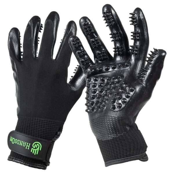 Guantes de aseo para mascotas. Cepillo, guantes y masajeador para perros y gatos.