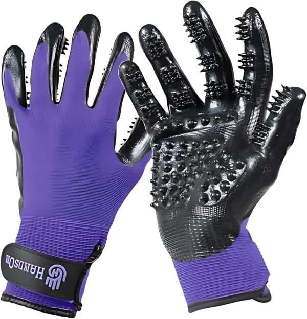 Guantes de aseo para mascotas. Cepillo, guantes y masajeador para perros y gatos.