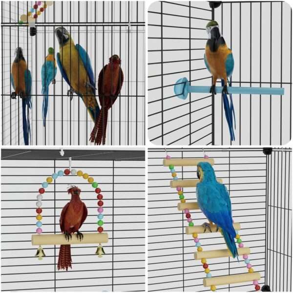Jaula extragrande para loros, periquitos y cacatúas