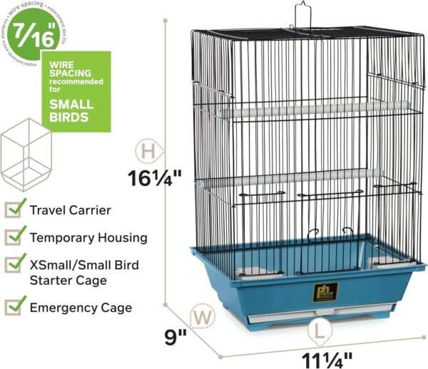 Jaula portátil y económica para pájaros pequeños.