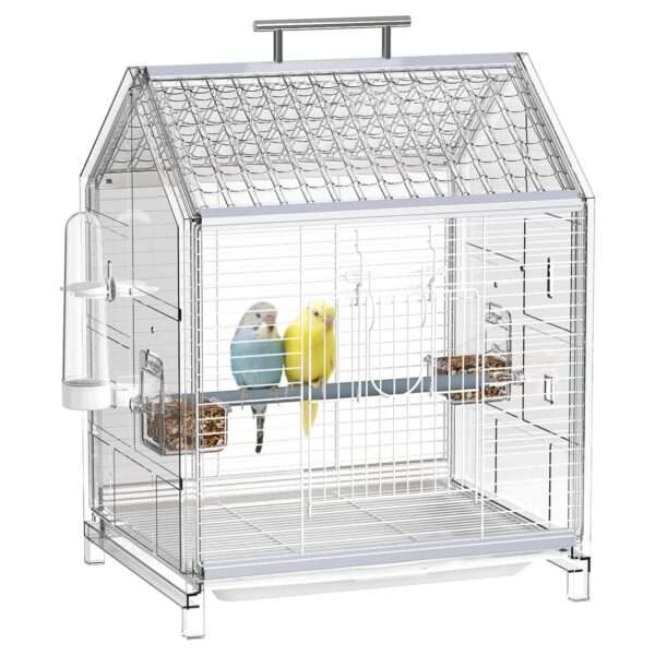 Jaula portátil de aleación de aluminio para loros.
