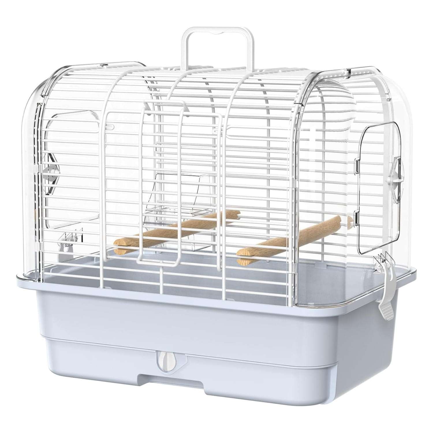 Jaula de viaje portátil para pájaros pequeños.