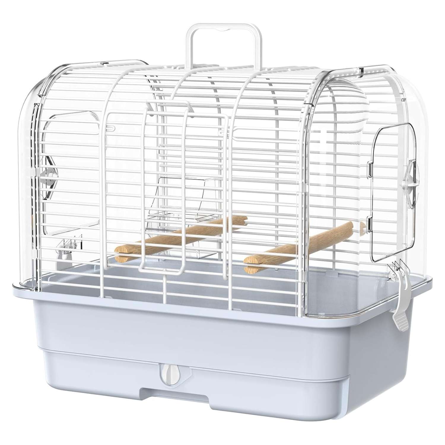 Jaula de viaje portátil para pájaros pequeños.