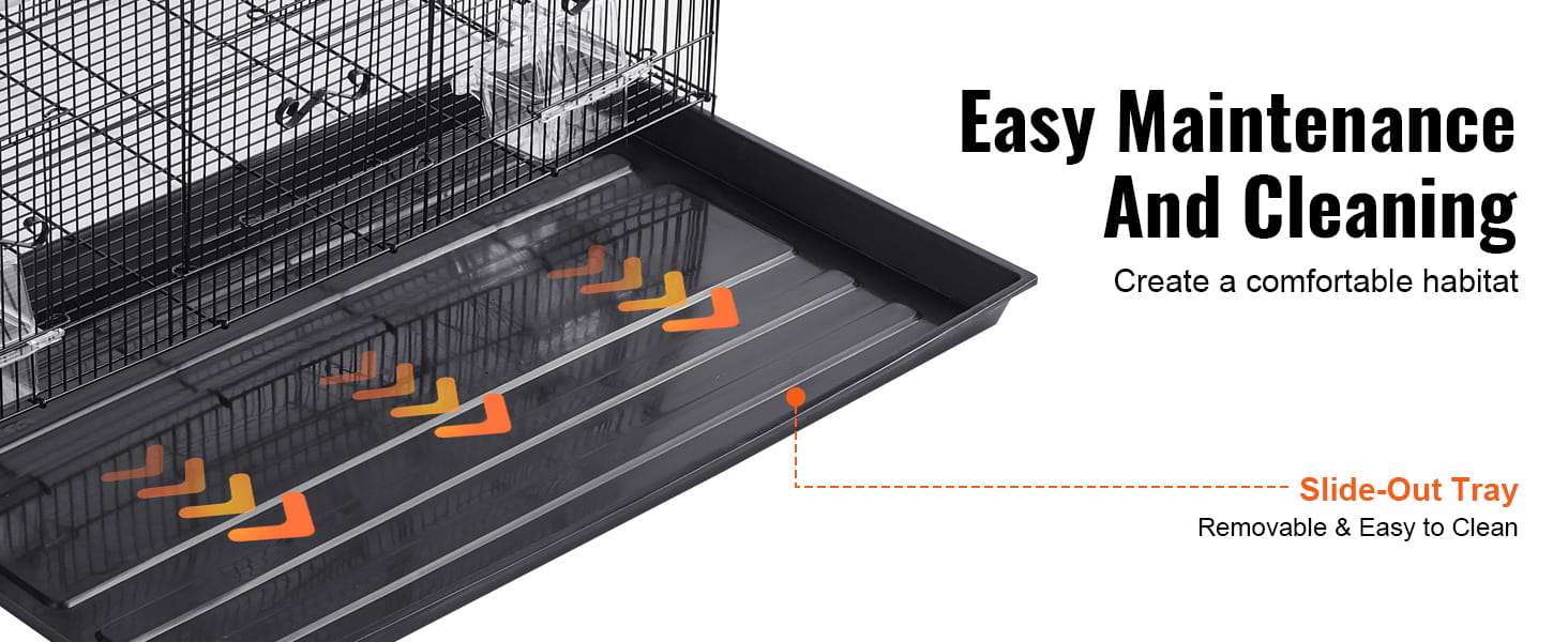 Jaula divisible de acero al carbono con bandeja extraible para aves y pajaros.