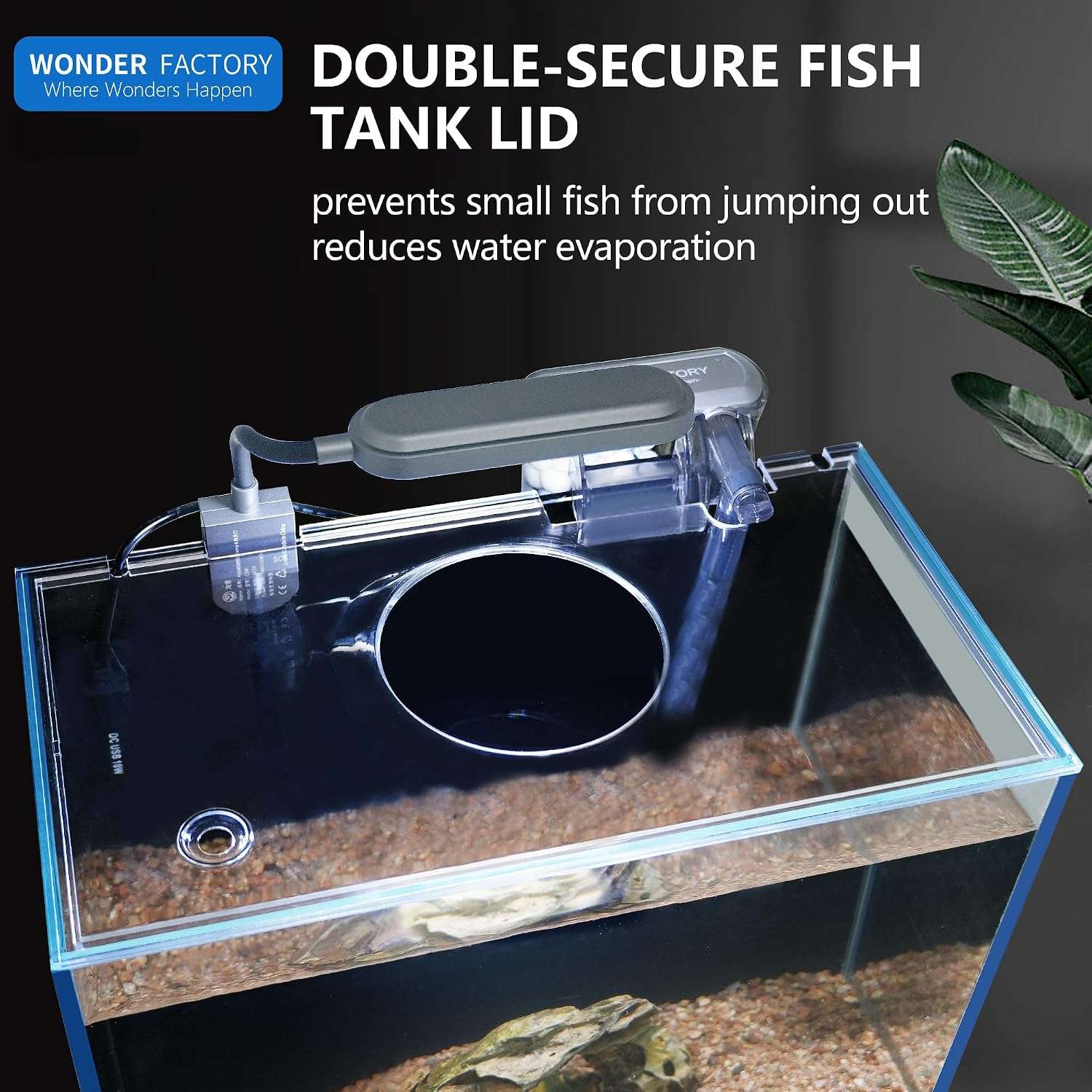 Kit Acuario de Vidrio HD 2.6 Galones (30x15x22 cm) con calentador delgado de 10W, filtro 3 en 1 silencioso y luz COB. Incluye sustrato y herramientas de limpieza.