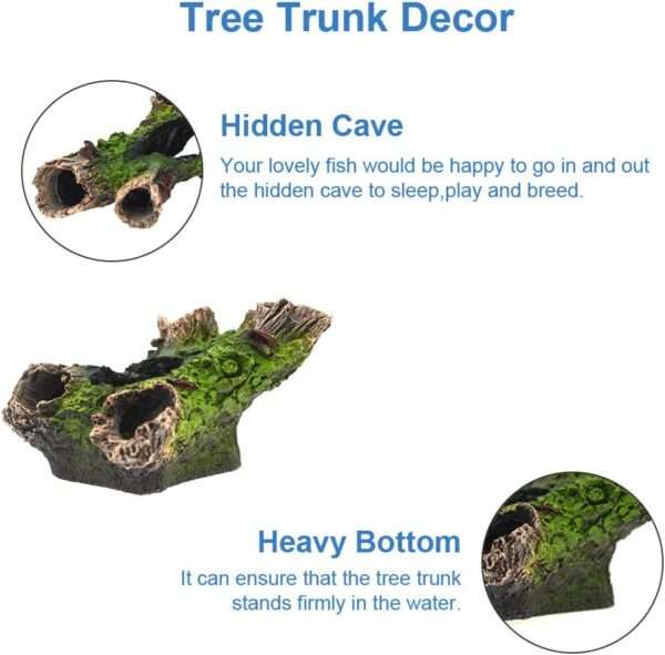 Kit de 12 decoraciones para acuario: tronco, barril, estrella de mar y 9 plantas artificiales suaves.