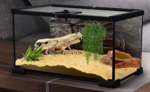 Kit de 2 vides artificiales largas (84 cm) con hojas de seda suave y ventosa para decorar terrarios.