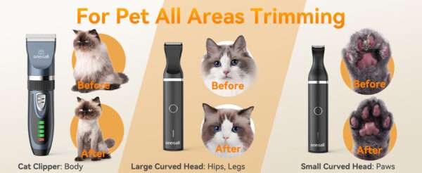 Kit de aseo 3 en 1 para perros y gatos, para nudos y enredos.