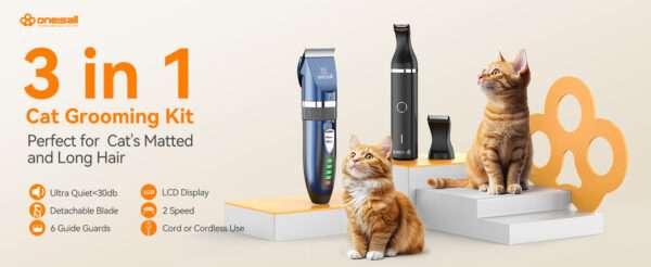Kit de aseo 3 en 1 para perros y gatos, para nudos y enredos.