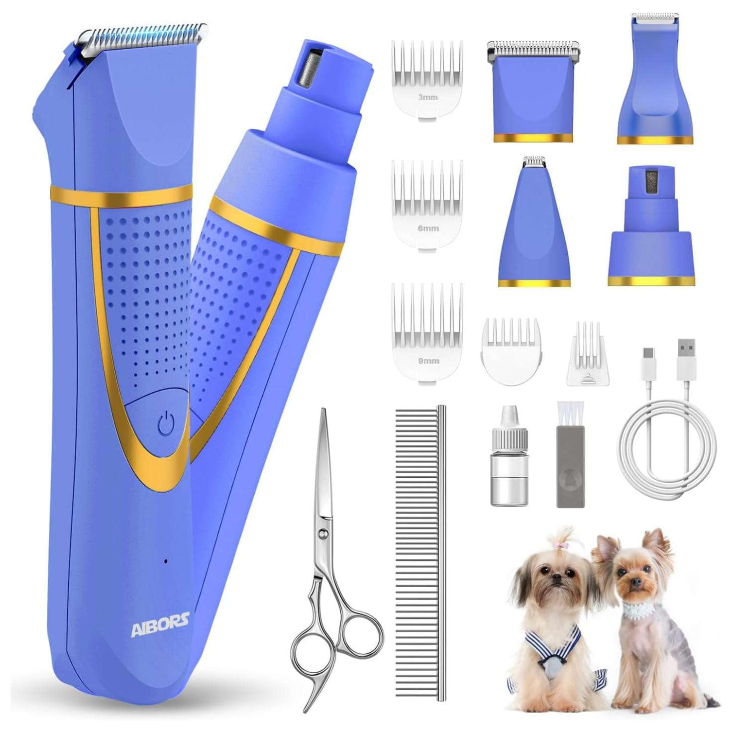 Kit de aseo 4 en 1 para perros pequeños, inalámbrico.