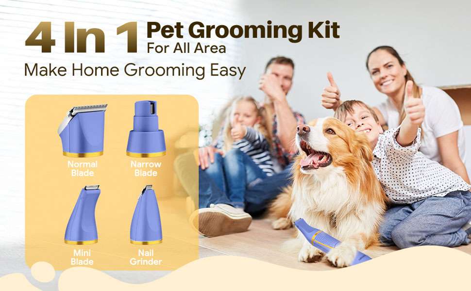 Kit de aseo 4 en 1 para perros pequeños, inalámbrico.
