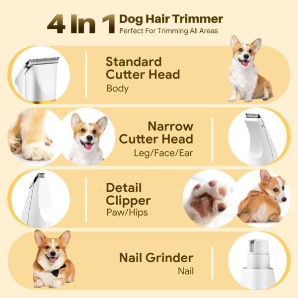 Kit de aseo 4 en 1 para perros pequeños, inalámbrico.