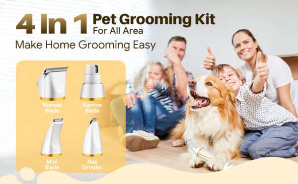 Kit de aseo 4 en 1 para perros pequeños, inalámbrico.