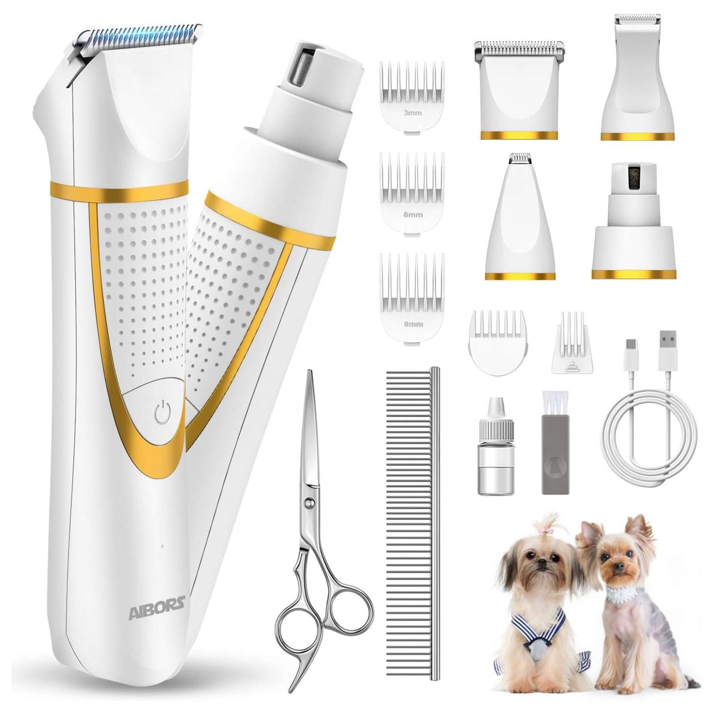 Kit de aseo 4 en 1 para perros pequeños, inalámbrico.