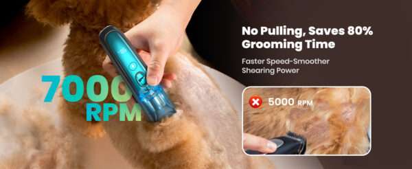 Kit de aseo 4 en 1 para perros y gatos, silencioso, inalámbrico y recargable.