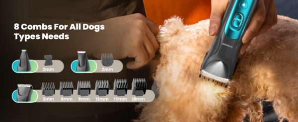 Kit de aseo 4 en 1 para perros y gatos, silencioso, inalámbrico y recargable.