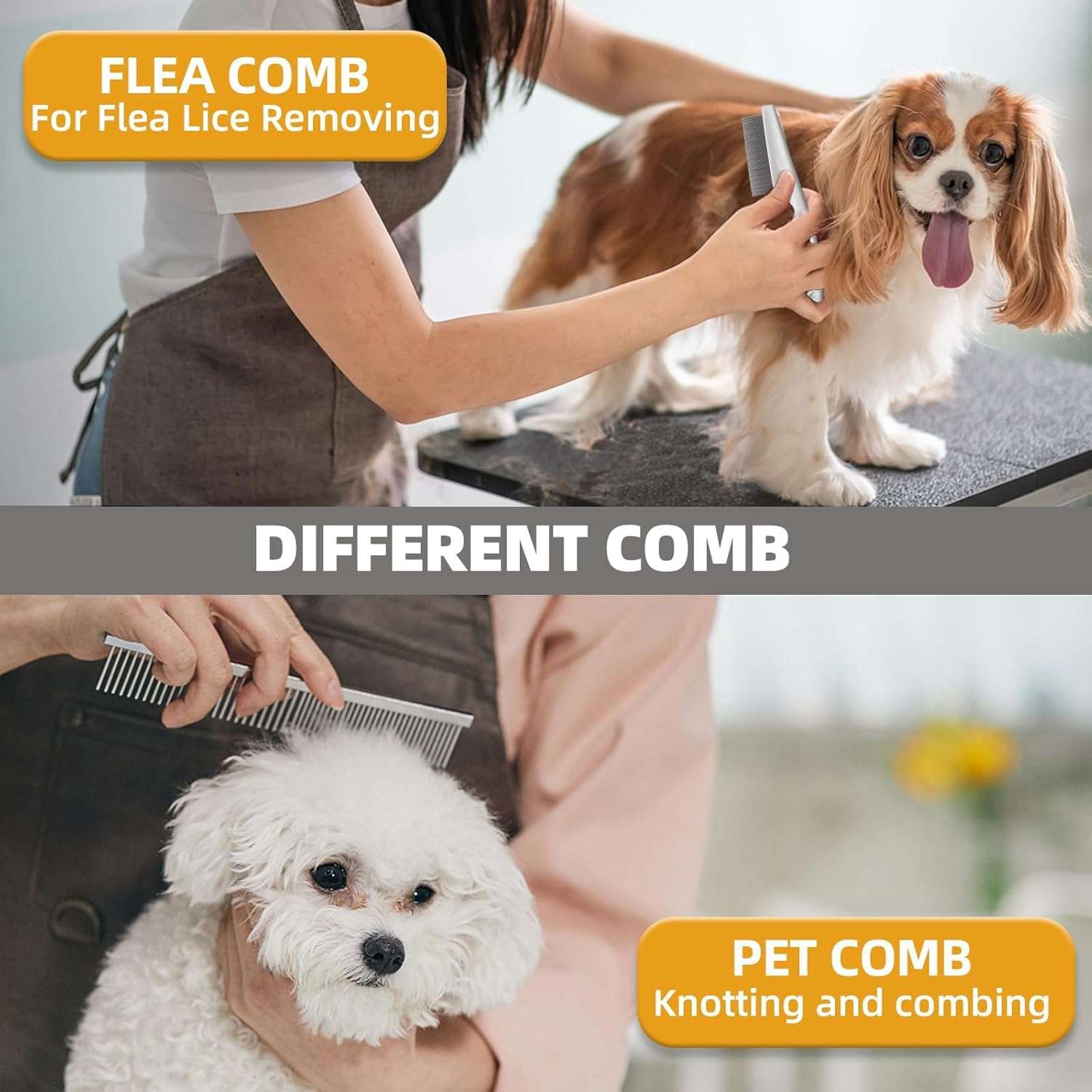 Kit de aseo 9 en 1 para perros y gatos. Incluye cepillo, cortaúñas y lima para mascotas.