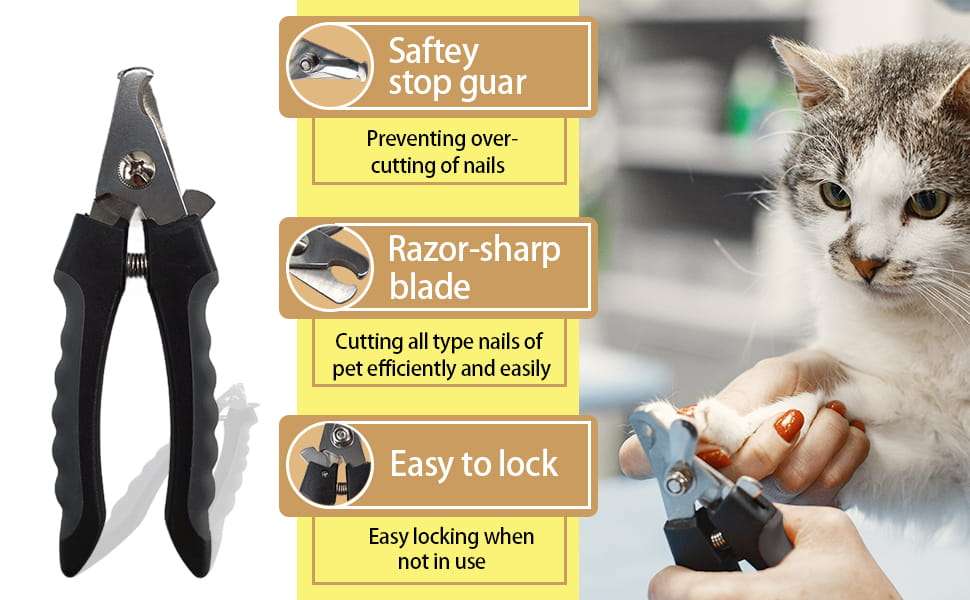 Kit de aseo 9 en 1 para perros y gatos. Incluye cepillo, cortaúñas y lima para mascotas.