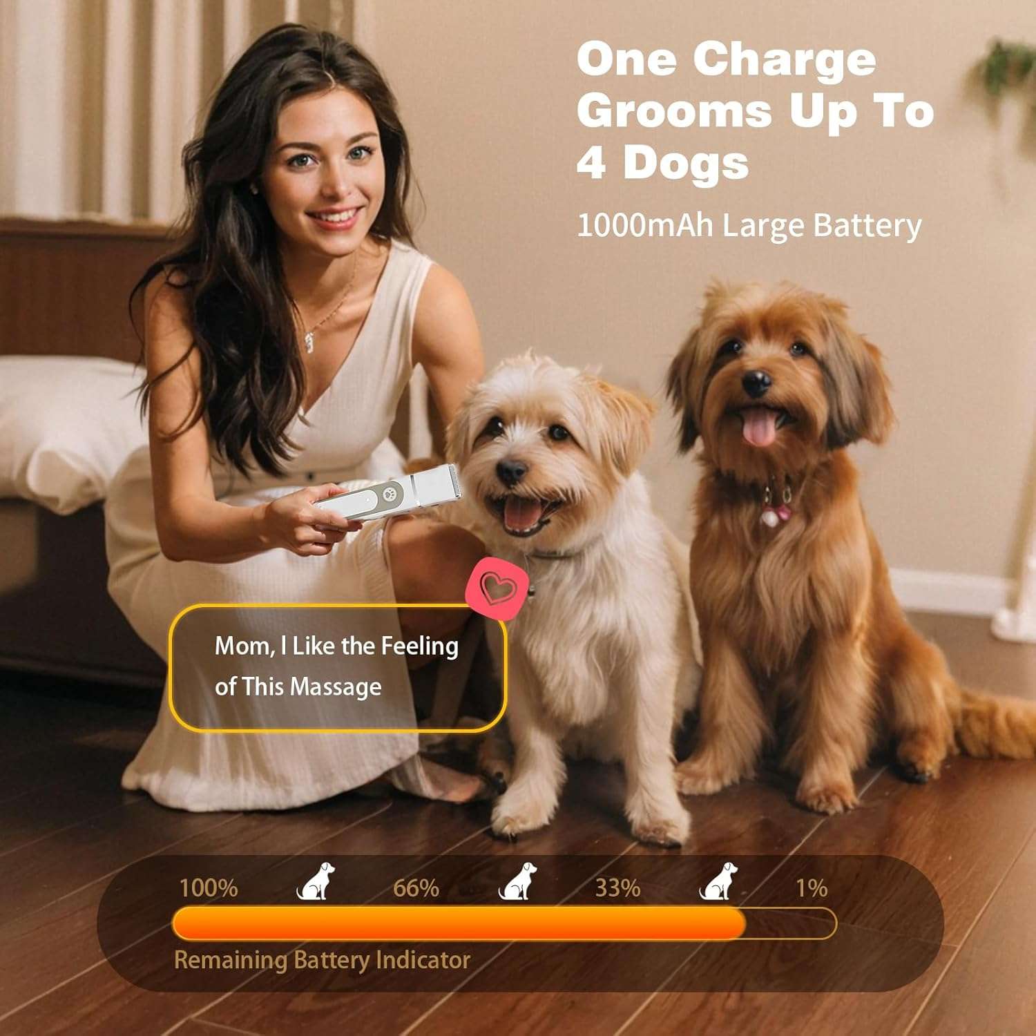 maquina de cortar pelo y lima de uñas 4 en 1 para perros y gatos resistente al agua y silenciosa ideal para chile