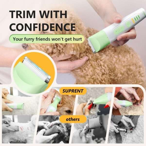 Kit de aseo 4 en 1 para perros y gatos, recargable.