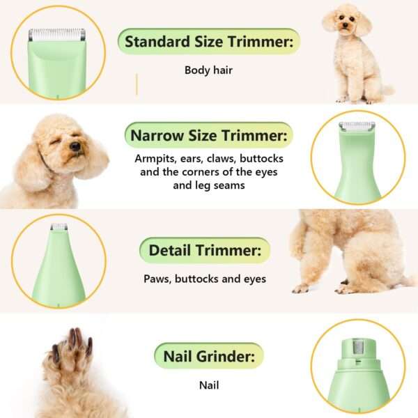 Kit de aseo 4 en 1 para perros y gatos, recargable.