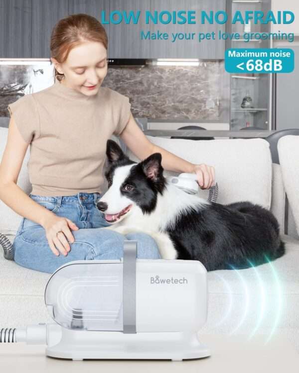 Kit de aseo 5 en 1 para mascotas: Aspiradora con secador y cortadora, succión de 11,000 Pa.