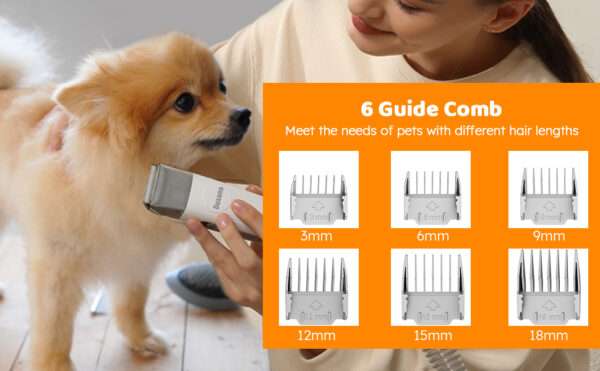 Kit profesional 5 en 1 para mascotas: Aspiradora de pelo de perro y gato con succión de 15,000 Pa.