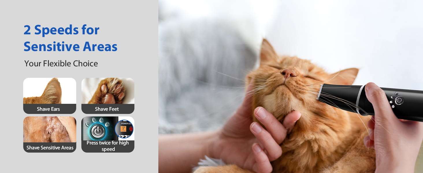 Kit de aseo profesional para perros, silencioso, inalámbrico y recargable.