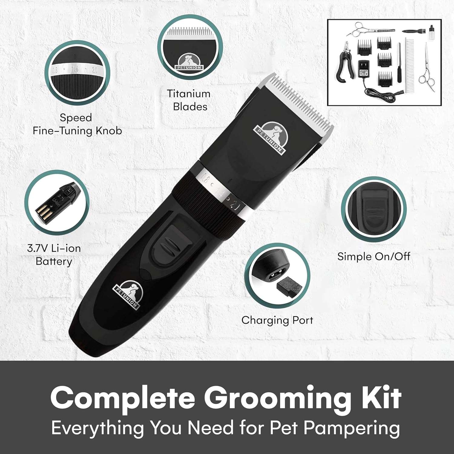 Kit de aseo profesional para perros y gatos.