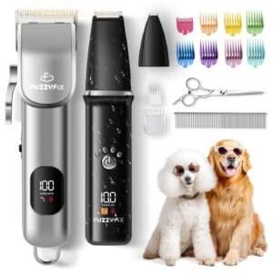 Kit de aseo profesional para perros, silencioso, inalámbrico y recargable.