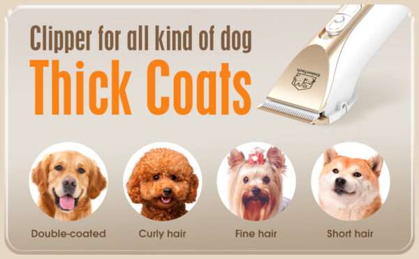 Kit de aseo profesional para perros, silencioso, inalámbrico y recargable.