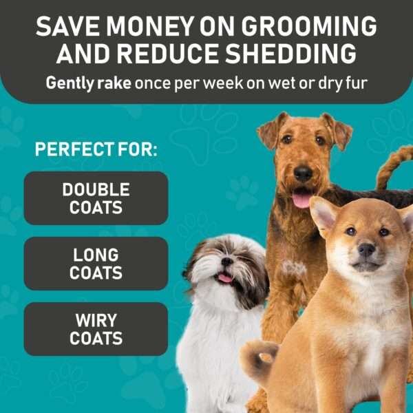 Kit de aseo para perros y gatos. Cepillo de doble cara y guantes para eliminar pelo de mascotas.
