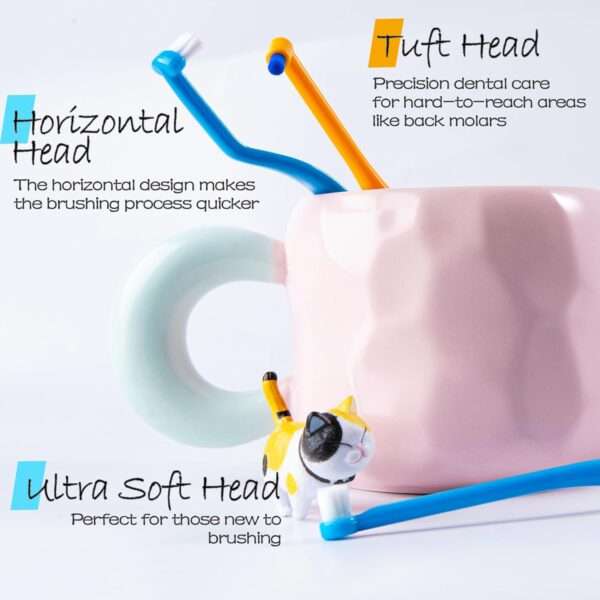Kit de cepillos de dientes para gatos. Mini cepillos de higiene dental para mascotas pequeñas.