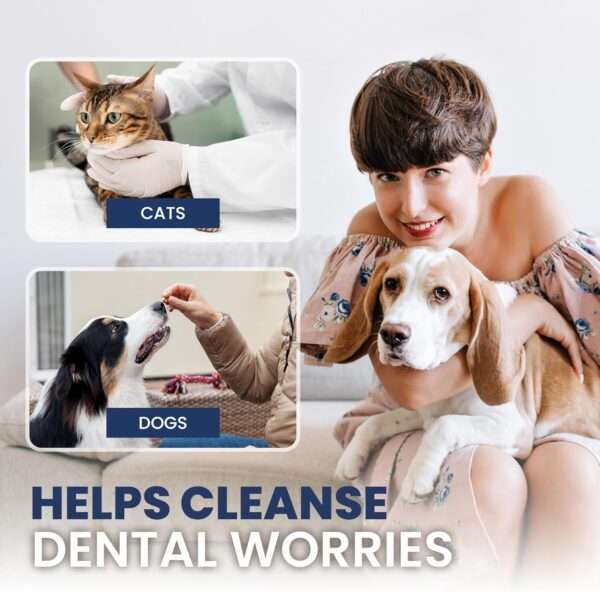 Kit de higiene dental para perros y gatos. Incluye cepillo y pasta de dientes.