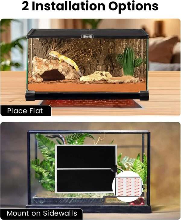 Manta térmica para terrario con control de temperatura (0-35 °C), impermeable, incluye termómetro adicional.