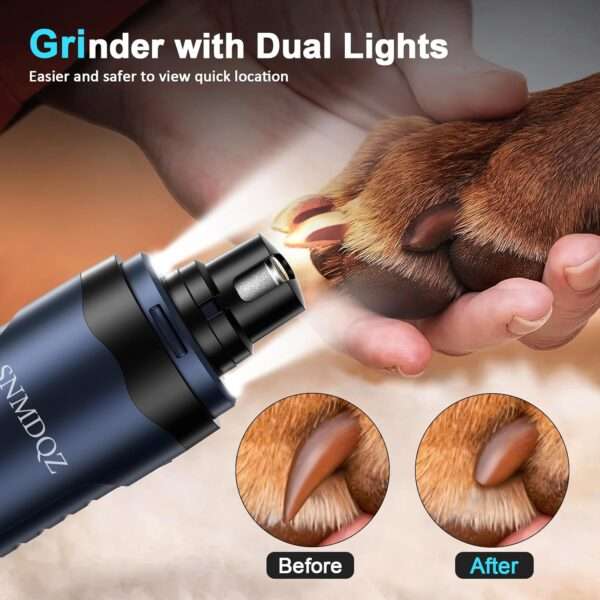 Kit de uñas 2 en 1 para perros y gatos, con molinillo eléctrico y cortaúñas.