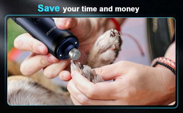 Kit de uñas 2 en 1 para perros y gatos, con molinillo eléctrico y cortaúñas.