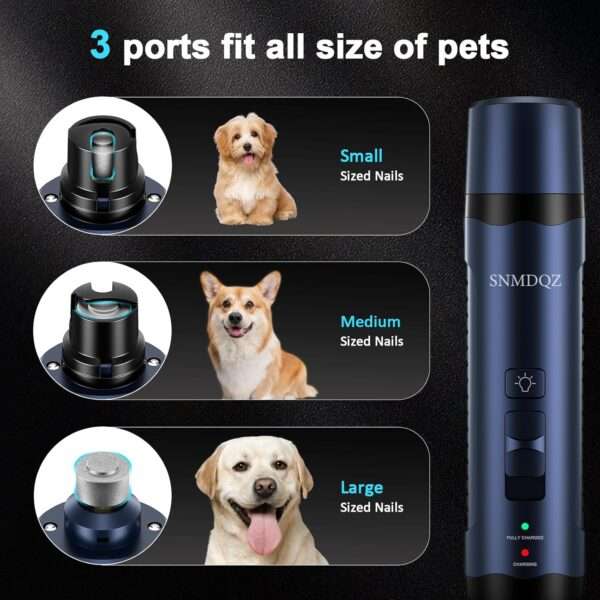 Kit de uñas 2 en 1 para perros y gatos, con molinillo eléctrico y cortaúñas.