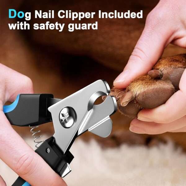 Kit de uñas 2 en 1 para perros y gatos, con molinillo eléctrico y cortaúñas.