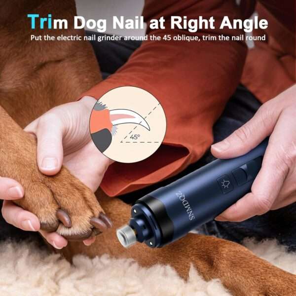 Kit de uñas 2 en 1 para perros y gatos, con molinillo eléctrico y cortaúñas.
