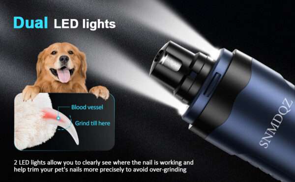 Kit de uñas 2 en 1 para perros y gatos, con molinillo eléctrico y cortaúñas.