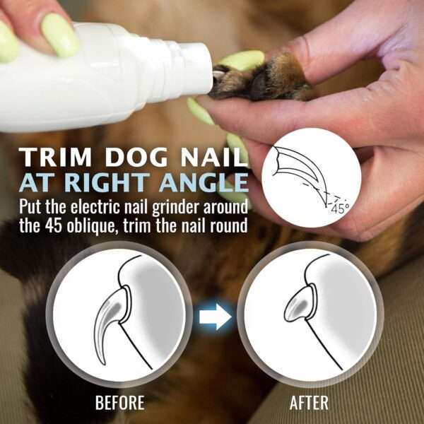 Molinillo de uñas eléctrico para perros y gatos, profesional y recargable.