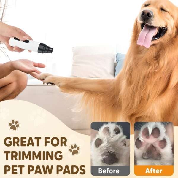 Molinillo de uñas eléctrico para perros y gatos, recargable.