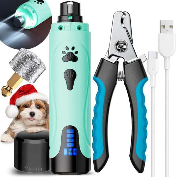 Molinillo de uñas eléctrico para perros, inalámbrico y recargable.