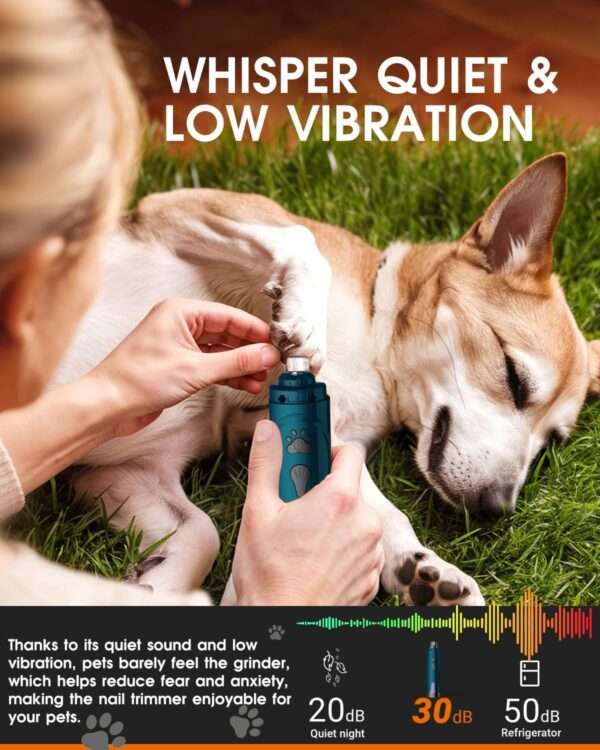 Molinillo de uñas eléctrico para perros, inalámbrico y recargable.
