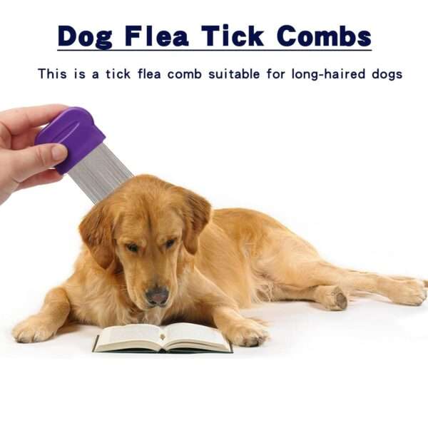 Kit de peines para perros y gatos. Incluye peine antipulgas y peine de dientes finos.