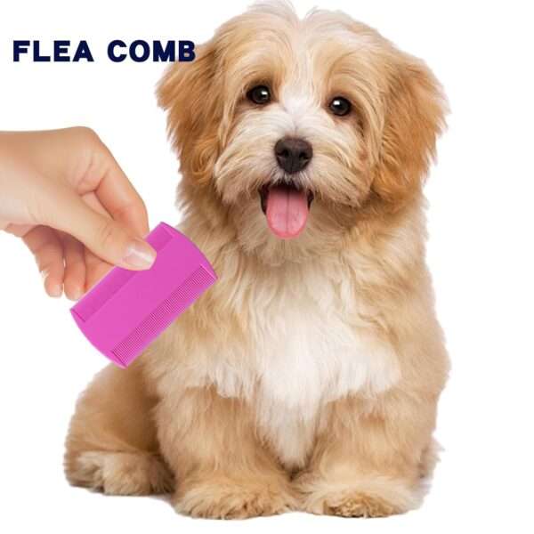 Kit de peines para perros y gatos. Incluye peine antipulgas y peine de dientes finos.