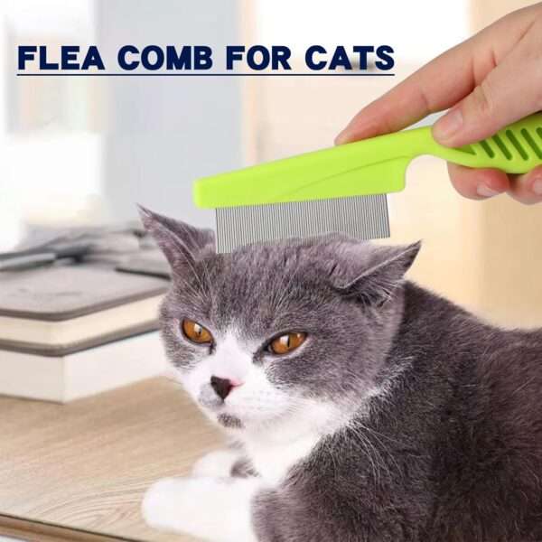 Kit de peines para perros y gatos. Incluye peine antipulgas y peine de dientes finos.