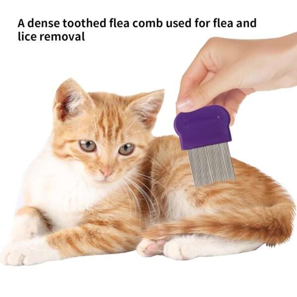 Kit de peines para perros y gatos. Incluye peine antipulgas y peine de dientes finos.
